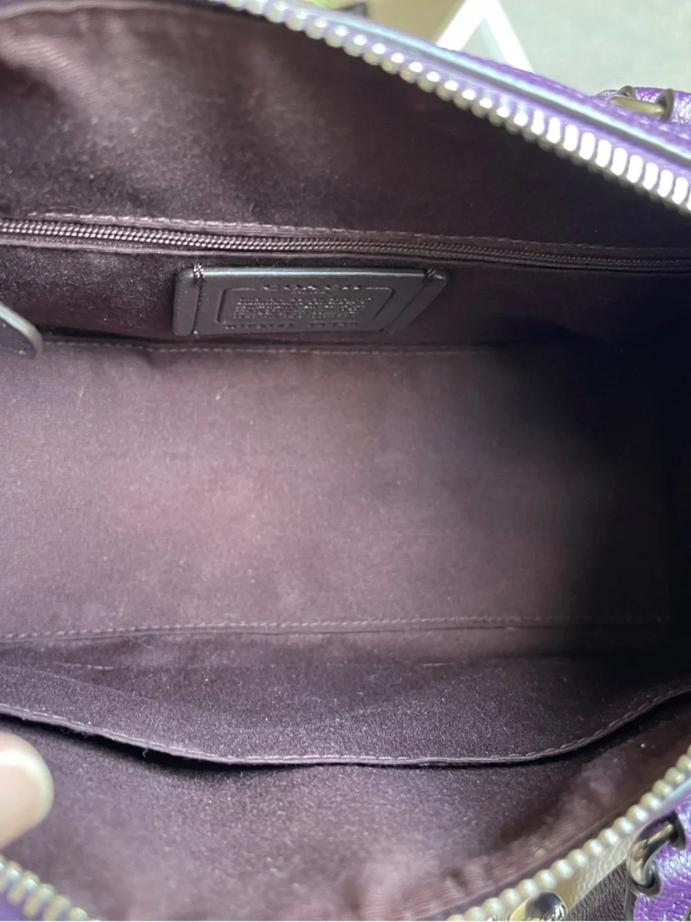 COACH Rowan Satchel Bag with Silver Heart Charm - Picture 7 of 8